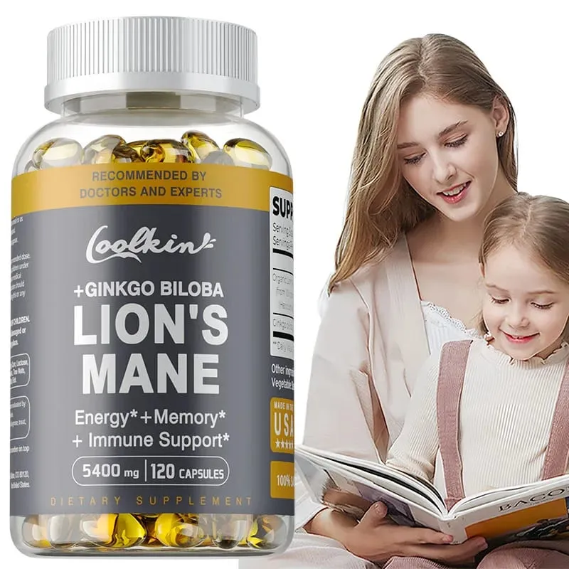 Lion's Mane Mushroom Capsules - Supports Brain Health Improves Mental Clarity and Enhances Memory and Concentration — image 1