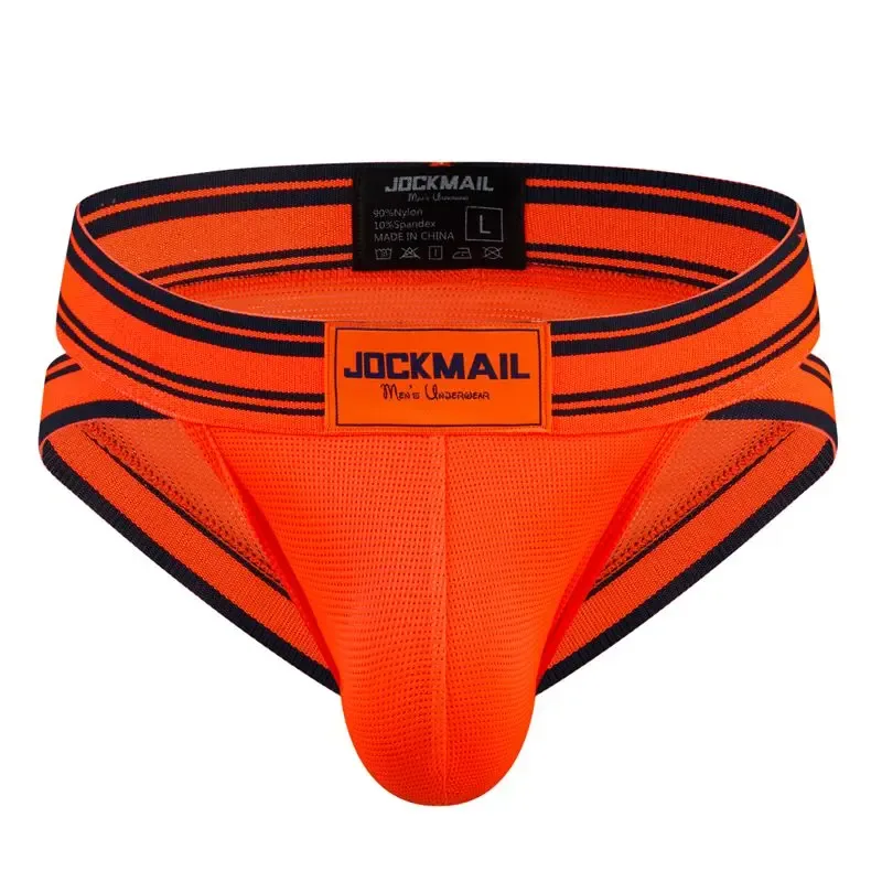 Jockmail Sexy Underwear Men Briefs Male Panties Pouch String Bikini Hombre Slips Cuecas Lingerie Erotic Underpants Summer Mesh