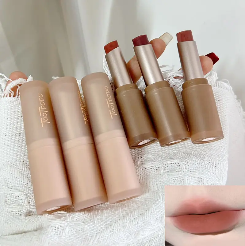 Toot Dodo Matte Lip Mud Cool Brown Low Saturation Waterproof Long Lasting Misty Lip Makeup — image 1