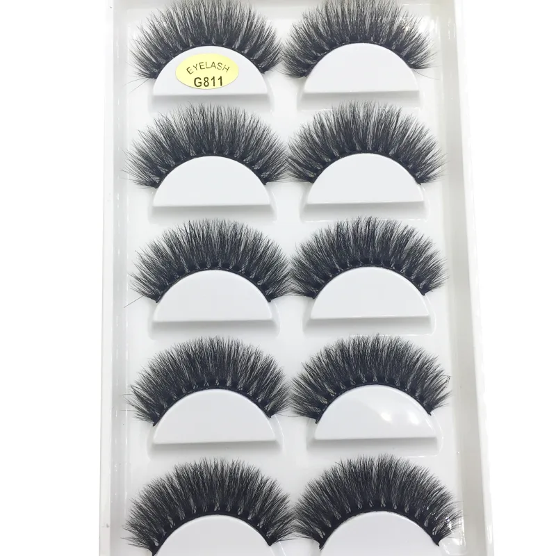 5 Pairs 3D Mink False Eyelashes Soft Lashes Cat Eye Eyelash Makeup Faux Cils Cilios Maquiagem H13 MINI CAT E01 — image 19