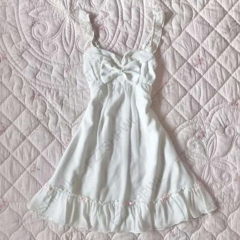 Grunge Punk Gothic Fairycore Emo Girls Dress Sexy Slim Lace Chic Fashion Aesthetic Women's Dresses Harajuku Retro Y2K Streetwear — image 4