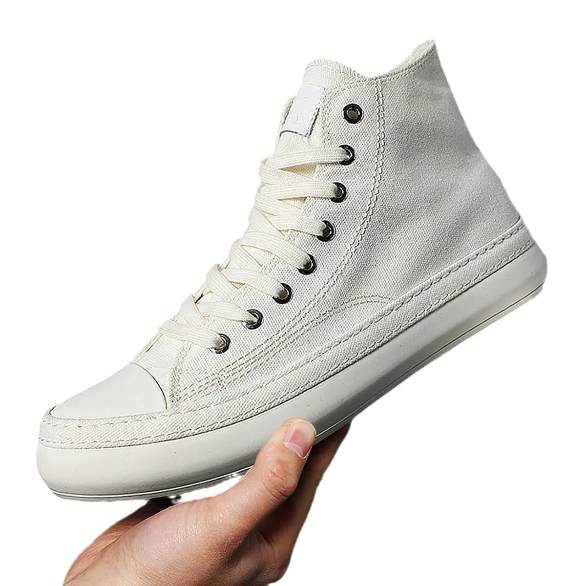 New Fashion Unisex Canvas Boots Men Sneaker Plus Size Women Vulcanized Canvas Shoes High Top Orange Casual Footwear Black 38-44 — image 6