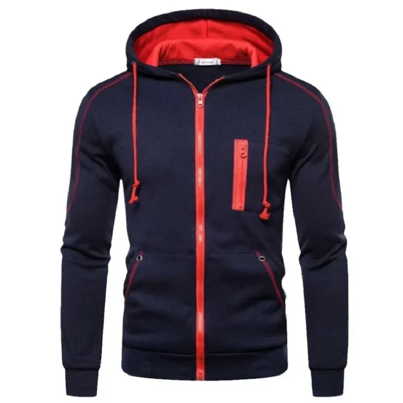 Autumn Men Sweatshirts Long Sleeve Jacket Hoodie Zipper Closure Jacket Male Hoodies Sweatshirt Slim Fit Male Clothing — image 5