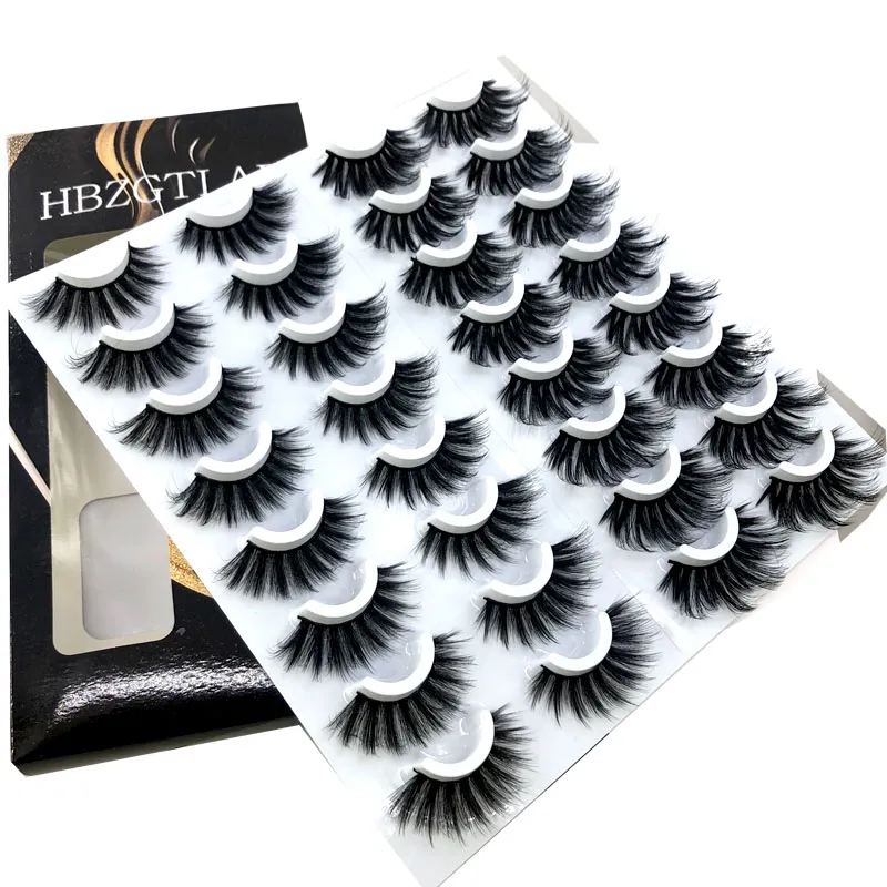 16 Pairs 3D Mink Hair False Eyelashes Natural/Thick Long Eye Lashes Wispy Makeup Beauty Extension Tools — image 7