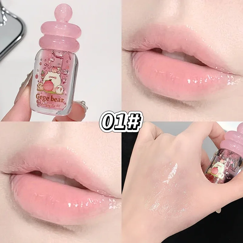 Lips Care Plant Essence Transparent Gloss Lip Oil Plump Moisturizing Lip Balm Exfoliating Fruit Flavor Lip Gloss Beauty Cosmetic