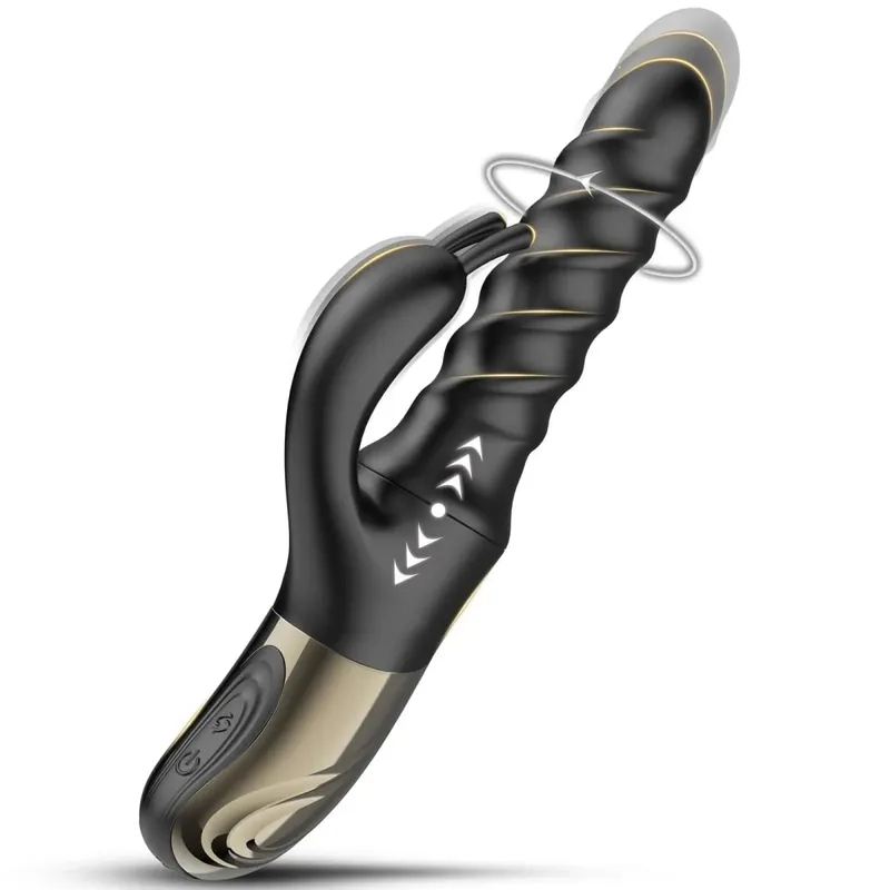2026 Tornado Swirling G Spot Vibratore del coniglio Rotante a 360 ° Spinta Giocattoli del sesso femminile per la stimolazione anale del clitoride Masturbazione