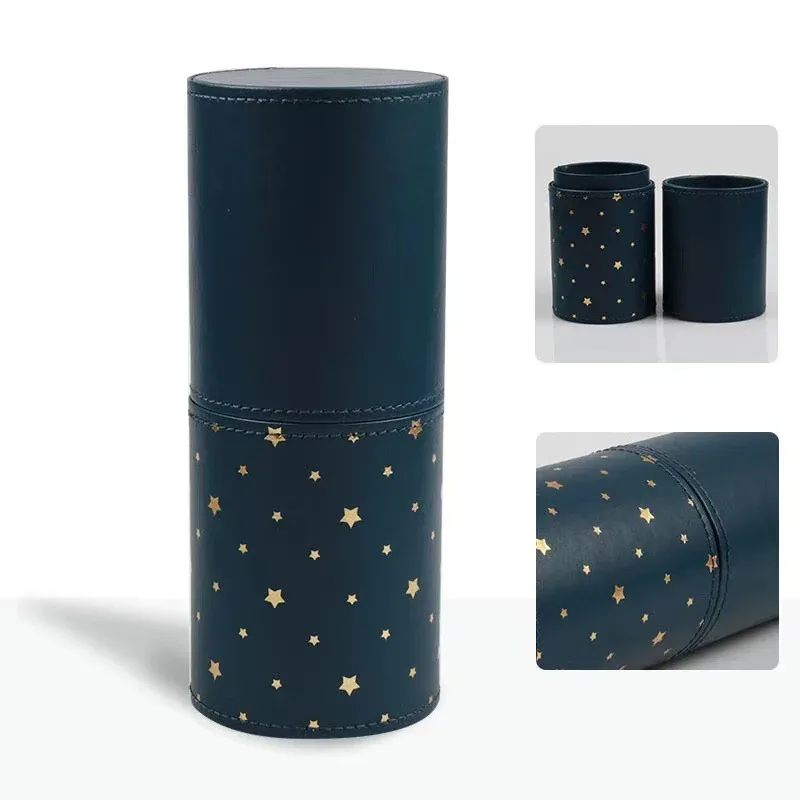PU Leather Makeup Brush Bucket Portable Travel Cosmetic Bag Multi-Function Dust-Proof Waterproof Makeup Brush Cylinder — image 15