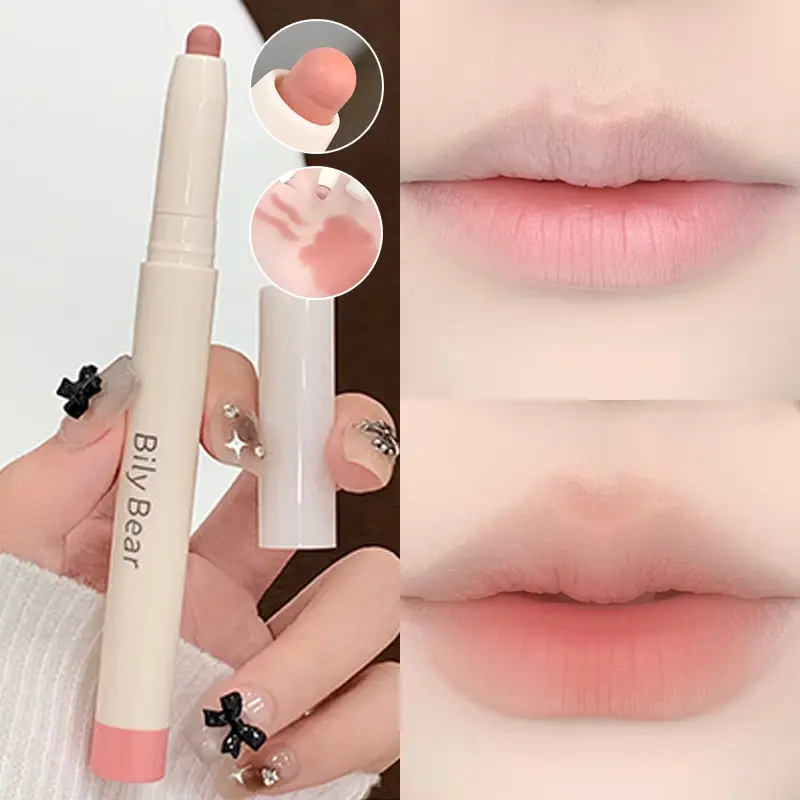 Nude Peach Lip Liner Pencil Smooth Matte Lipstick Pen Outline Lips Shape Round Tip Pink Lip Gloss Lasting Lipliner Pencil Makeup