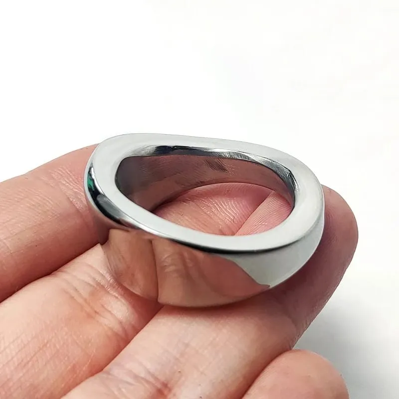 Stainless Steel Metal Penis Lock Cock Ring Delay Ejaculation Ball Scrotum Stretcher Erection Cock Ring Slave Male Sex Toy Man — image 2