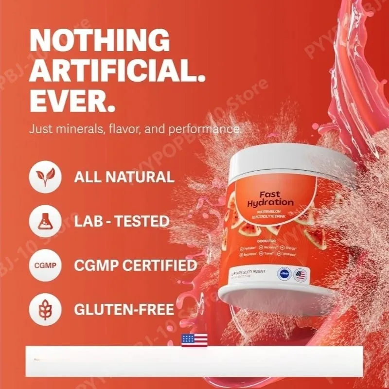 Elektrolytsupplementen Watermeloensmaak Suikervrije hydratatiemix met natriumkalium Magnesium Calcium Reispot — image 5