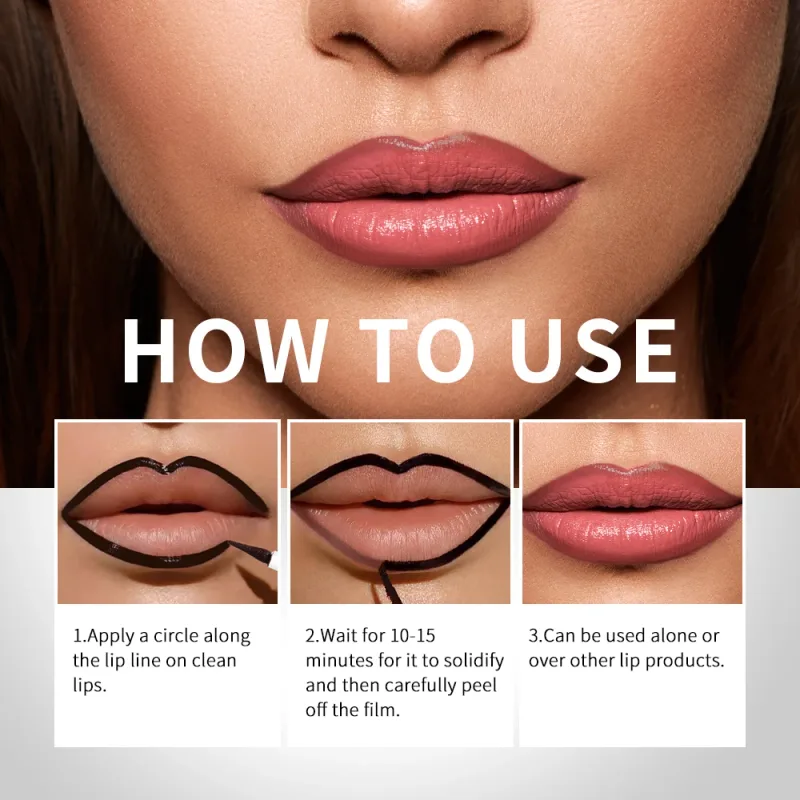 Lip Liner With Peel Off Lip Stain Tattoo Long Lasting Waterproof Transfer Proof Smudge Proof Matte Finish Lip Cosmetic Pencil — image 3