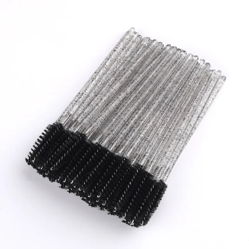 50pcs Disposable Eyelash Brushes Extension Crystal Eyebrow Brush Mascara Wand Eye Lashes Cosmetic Tool Set Makeup Beauty