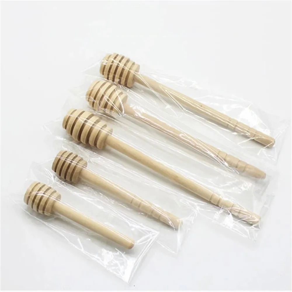100pcs Wood Honey Dipper Stick Server for Honey Jar Dispense Drizzle Honey — image 2