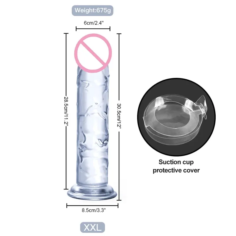 Transparent Big Dick 6 Sizes Realistic Jelly Dildo Soft Vaginal Masturbators Women Gay Penis Anal Sex Toys Suction Cup — image 10