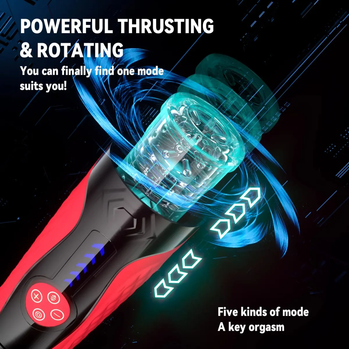 Telescopic Rotating Male Masturbator Automatic Mastubator Cup Vagina Masturbation Equipment Sex Toys for Men Adults Supplies — image 2