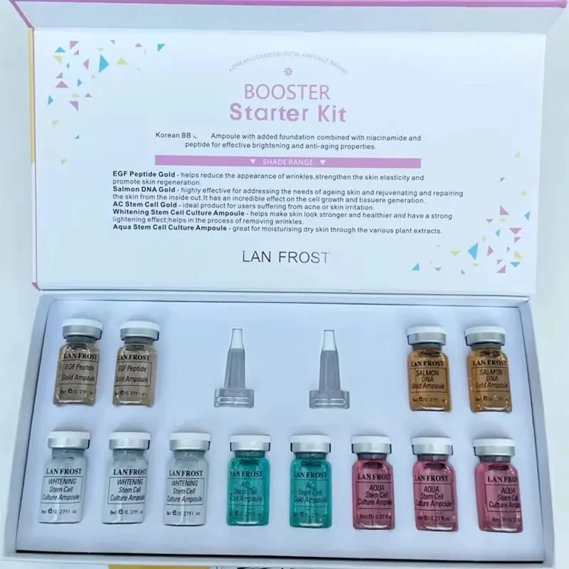 5Pcs 8ml Korean Stayve BB Cream Glow Serum Kit Face Serum Long-lasting Gold Ampoule Makeup Set Skin Care Product Beauty Health