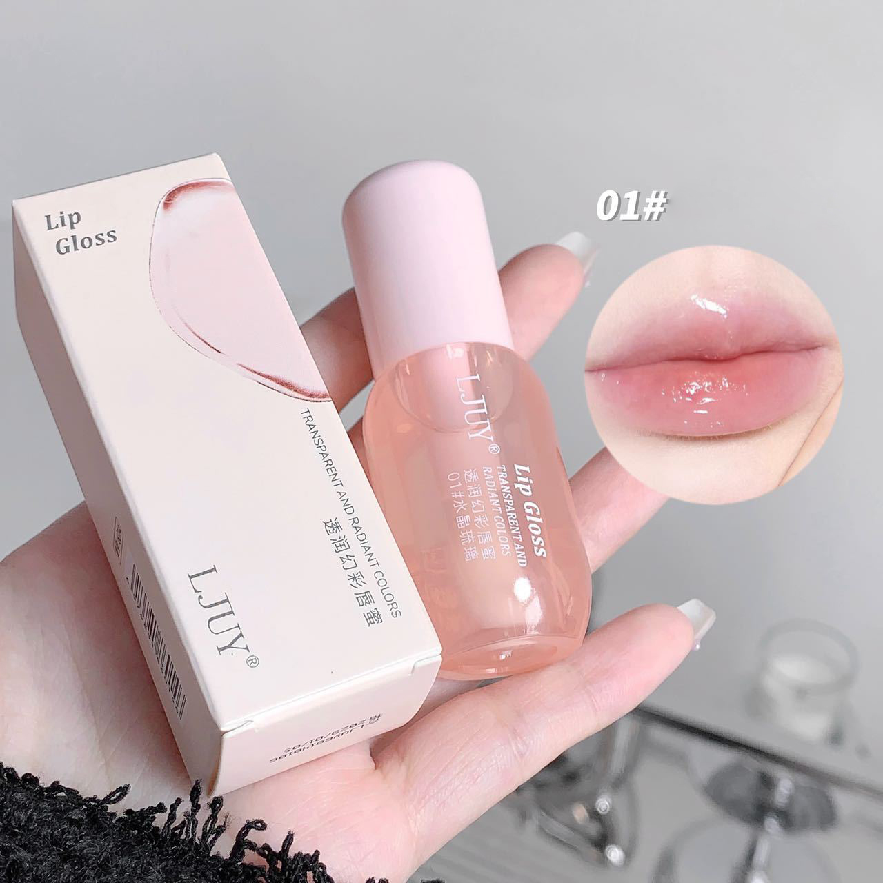 Fruit Crystal Jelly Lip Oil Hydratační Transparentní Skleněný Lesk na rty Plumping Clear Lip Plumper Sérum Péče o rty Makeup Kosmetika — image 6