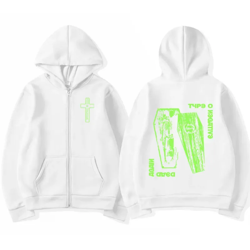 Type O Negative Dead Again Zip Up Hoodies Gothic Metal Rock Band Zipper Sweatshirt Men Women Clothing Jacket Hoody Streetwear — image 2