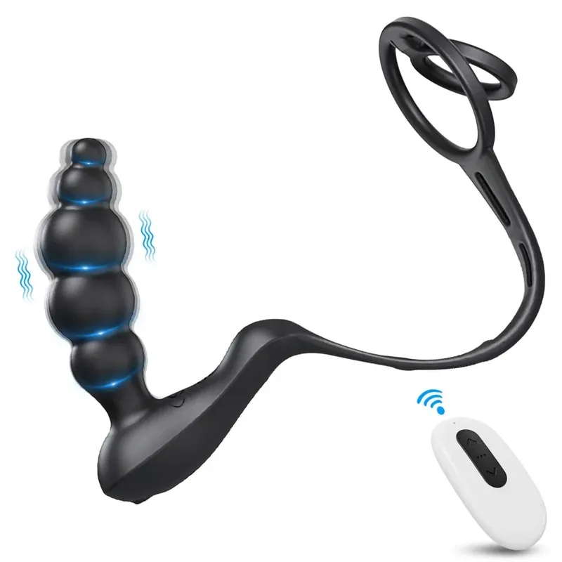 Vibrating Butt Plug Cock Ring for Men Remote Control Anal Vibrator Prostate Massager Gay Anal Plug Adult Goods Sex Toy for Men — image 12