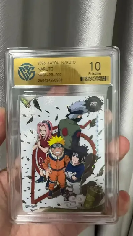 Naruto Cardภาษาอังกฤษรุ่นPR-001PR-002 PRISTINE-10.0 แท้KAYOU Rating Card — image 4