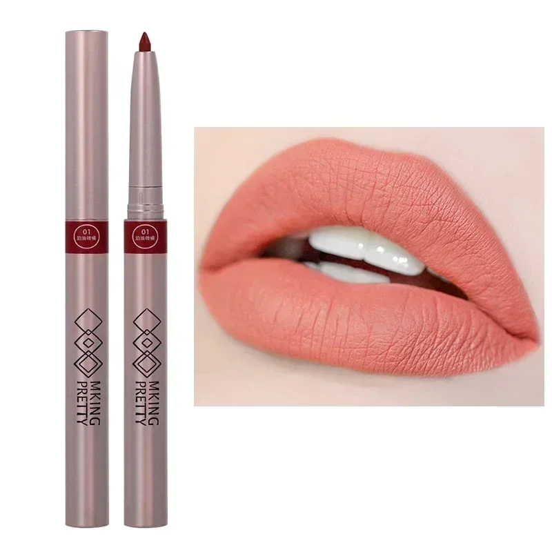 Nude Brown Lipliner Pen Waterproof Sexy Red Matte Contour Tint Lipstick Lasting Non-stick Cup Lipliner Pen Lips Makeup Cosmetic — image 9