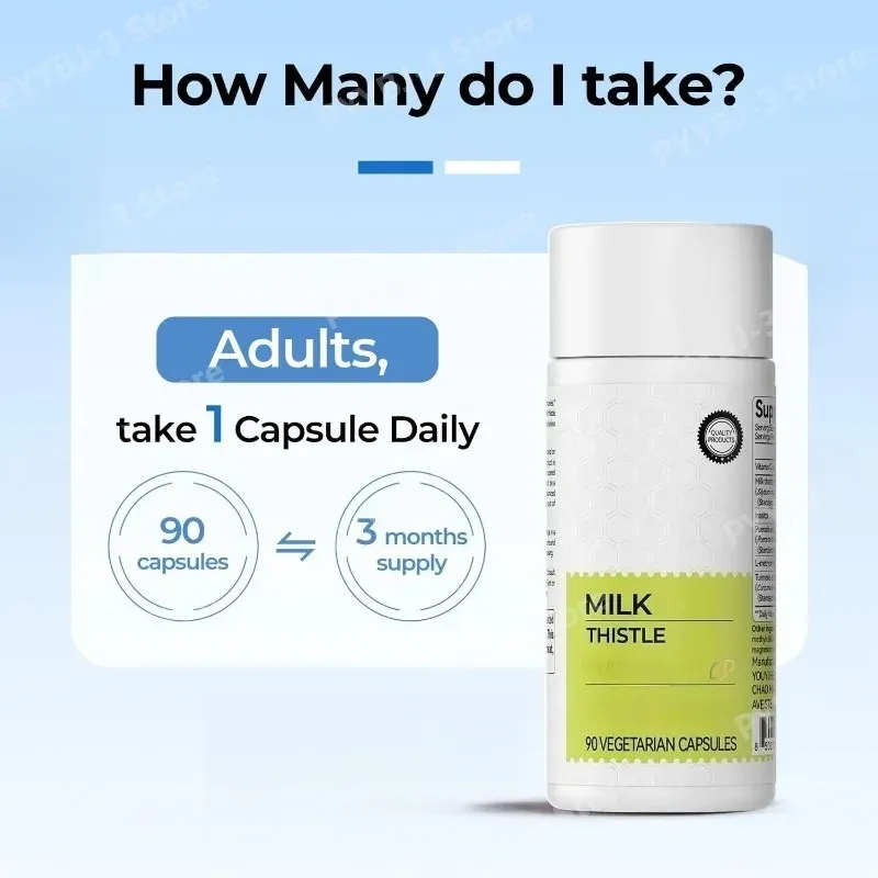 밀크씨슬 추출물 300mg 캡슐(비타민 C 포함) 이노시톨 허브 보충제 90캡슐 유전자 변형 성분 없음 글루텐 없음 — image 7