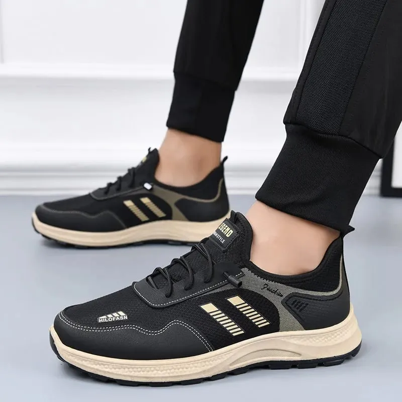 Flat Shoes for Men Non-Slip Soft Soles Comfortable Dad Shoes for Middle-Aged and Elderly People Walking Shoes for Men Spring and Autum New Casual Shoes — image 4