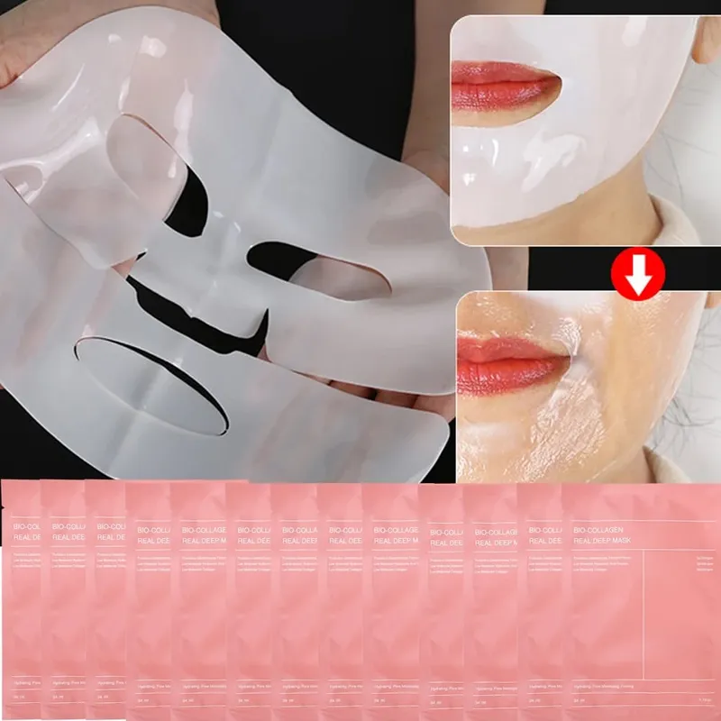 Split Collagen Mask Moisturizing Refreshing Brightening Skin Care Oil Control Tender Deep Hydrating Facial Masks Korean Makeup — image 6