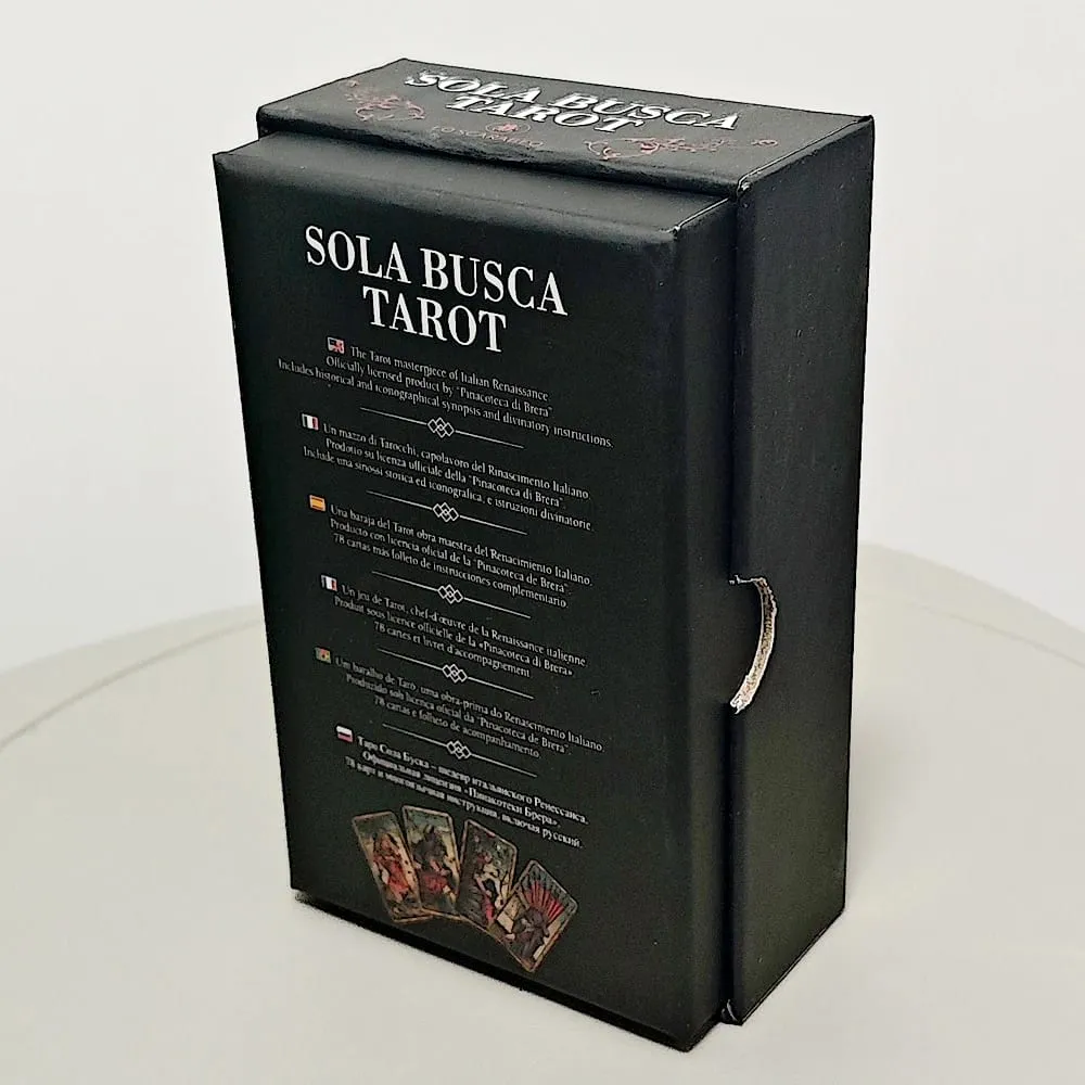 12*7cm Printed on 350GSM Double-embossed Cardstock Sola Busca Tarot Deck In Rigid Box 78 Pcs Vintage Tarot Cards — image 1