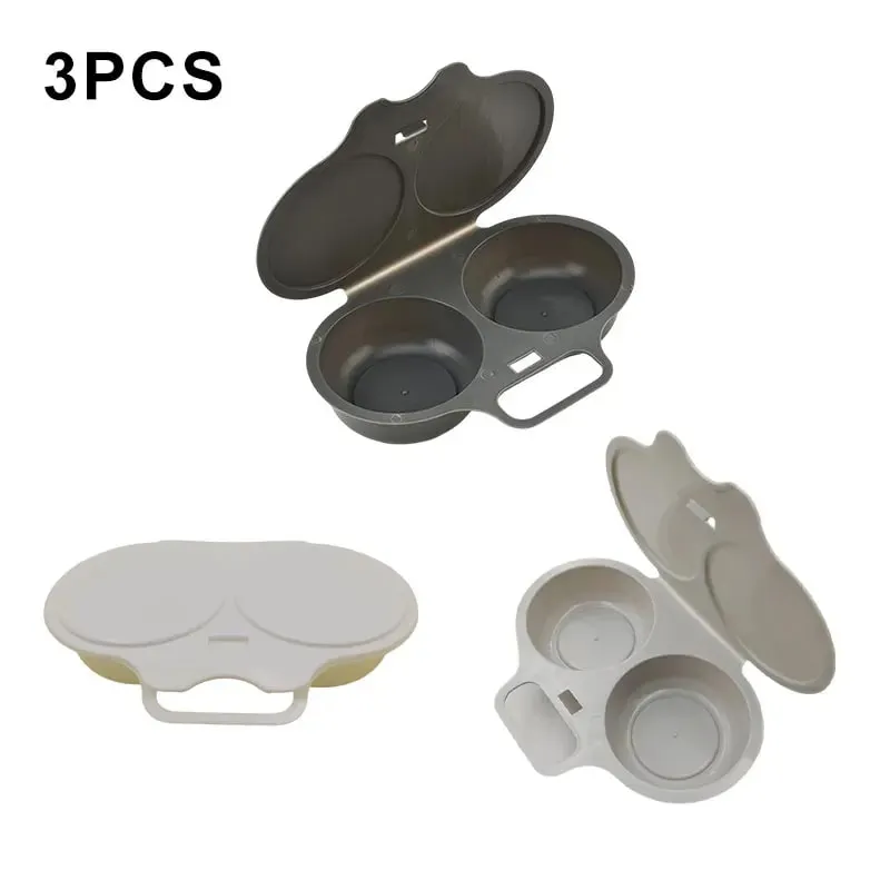 Forno de microondas de plástico ovo cozinhar molde cozinha cozinhar molde ovo poacher cozinha gadgets ovo frito ferramenta bonito diy torradas pão — image 10