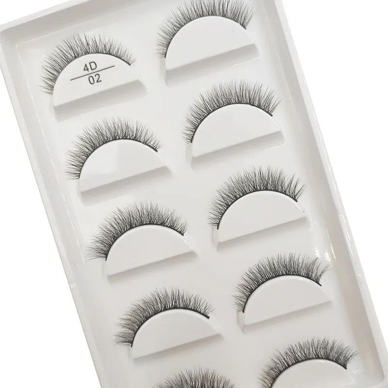 Novo 5 pares de cílios postiços de vison natural maquiagem extensão de cílios curtos cílios falsos cílios falsos maquiagem beleza cilios