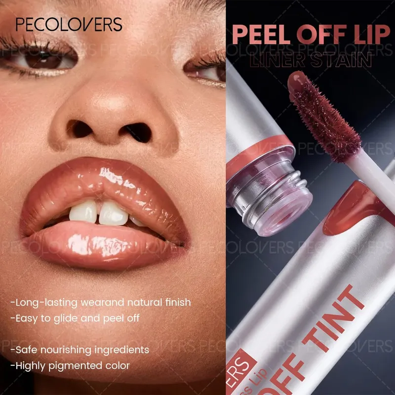 7PCS Peel Off Lip Tint Mask Liquid Lipstick Tear-Off Long-Lasting Waterproof Non-Stick Cup Matte Finish Resistant Lip Stain — image 7
