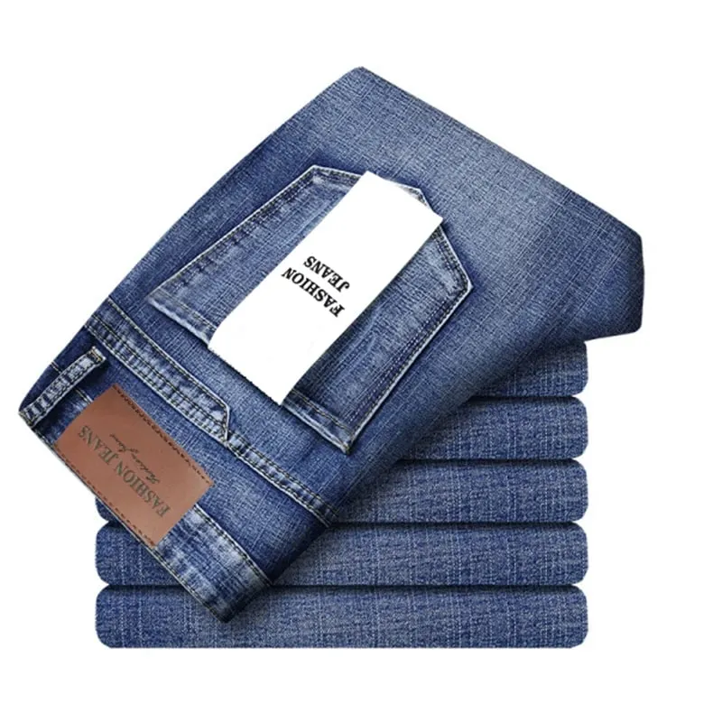 Wthinlee 8 Models Spring Autumn Business Jeans Men Casual Straight Stretch Fashion Classic Work Denim Trousers Brand Clothing — image 2