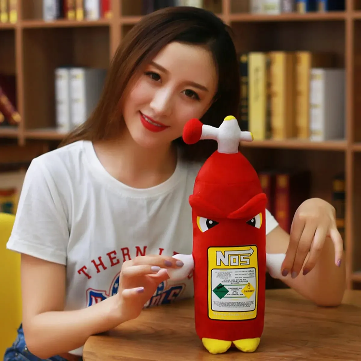 Simulation Fire Extinguisher Plush Toy Soft NOS Pillows Nitrous Oxide Bottle Pillow Cushion Headrest Backrest for Home Decor — image 8