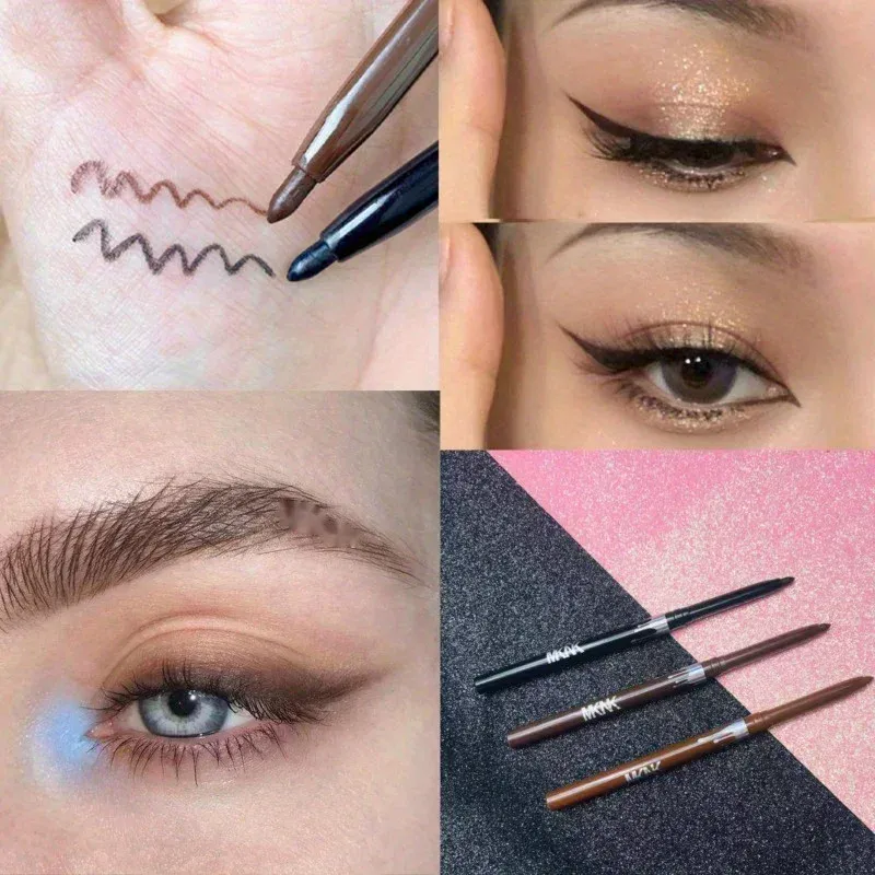 Eyeliner Gel Pencil Black Brown Ultra-fine Matte Natural Smooth Quick Dry Non-Smudge Waterproof Easy Wear Eyeliner Pen Makeup — image 5