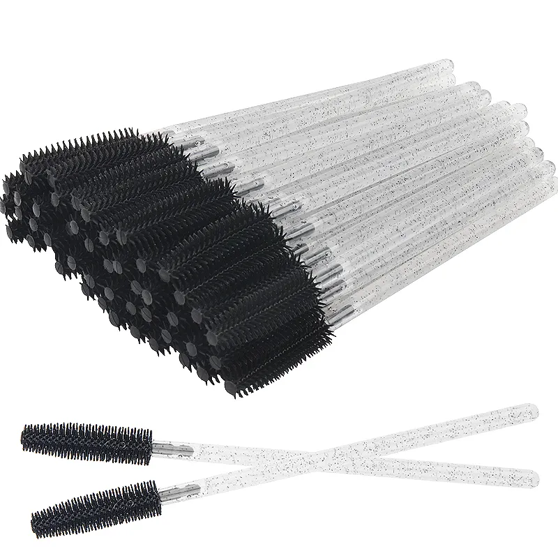 50 pcs Silicone Mascara Wands Applicator Disposable Eyelash Brushes Comb Beauty Makeup Brush For Women Eyelash Extension Tools