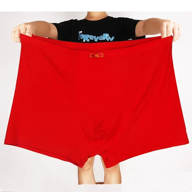 Boxershorts Mannen Modale Slipje 200KG Zacht 13XL Mannelijke Ondergoed Plus Size 12XL Jumbo Onderbroek Losse 9XL 5XL Rood Zwart grote Boxers