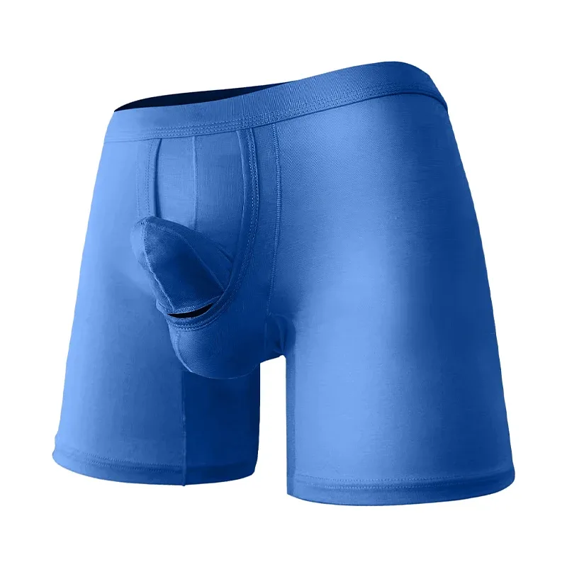 Men's Boxers Shorts Cotton L Underwear Man Breathable Pouch Panties Middle Long Leg Underpants Male Cueca Hombre — image 9