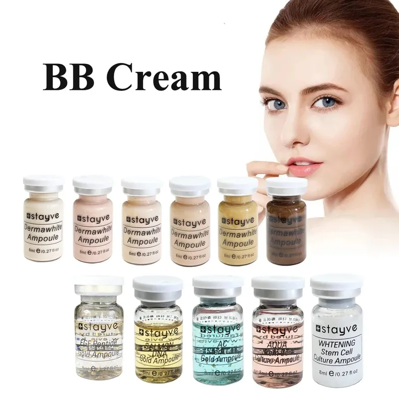 8ml Stayve BB Cream Glow Facial Serum Ampoule Essence Foundation Beginner Starter Kit Niacinamide/Peptide Face Skin Care — image 2