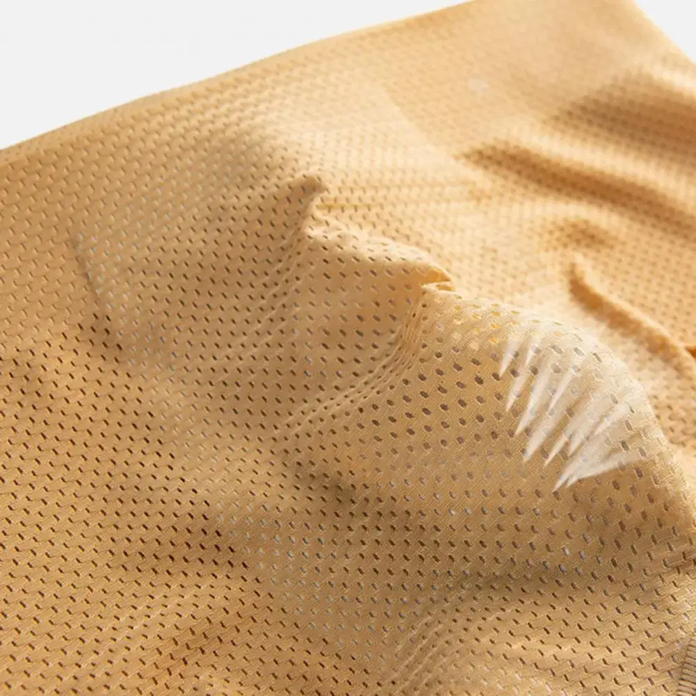 Men Underpants Butt Lifted See-through Hollow Out Breathable Thick Fake Butt High Elastic Solid Color Men Boxers Underwear — image 5