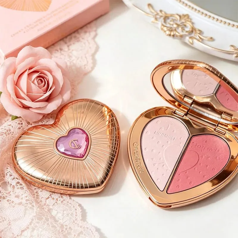 Charlotte Latest Tilbury Moisturized Plump Lip Gloss Highlights Concealer Liquid Foundation Two Color Heartbeat Blush Makeup — image 4