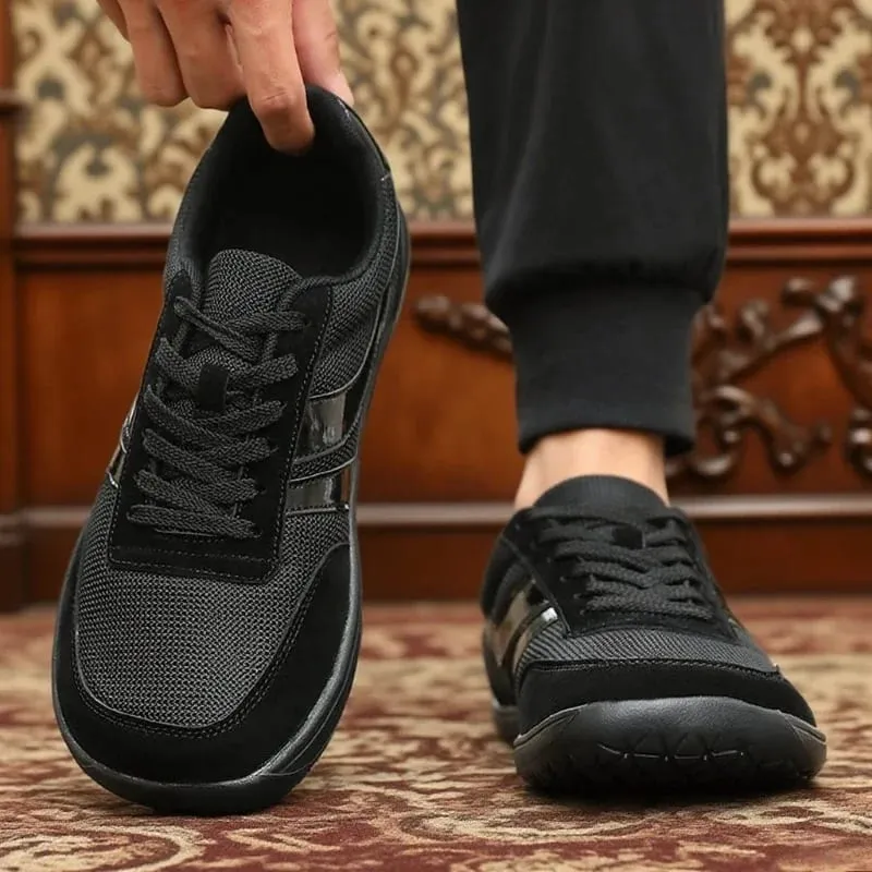 New Wide Toe Men Shoes Casual Versatile Soft Sole Wide Last Shoes Walking Shoes Fashion Breathable Mesh Comfortable Sneakers Men — image 7
