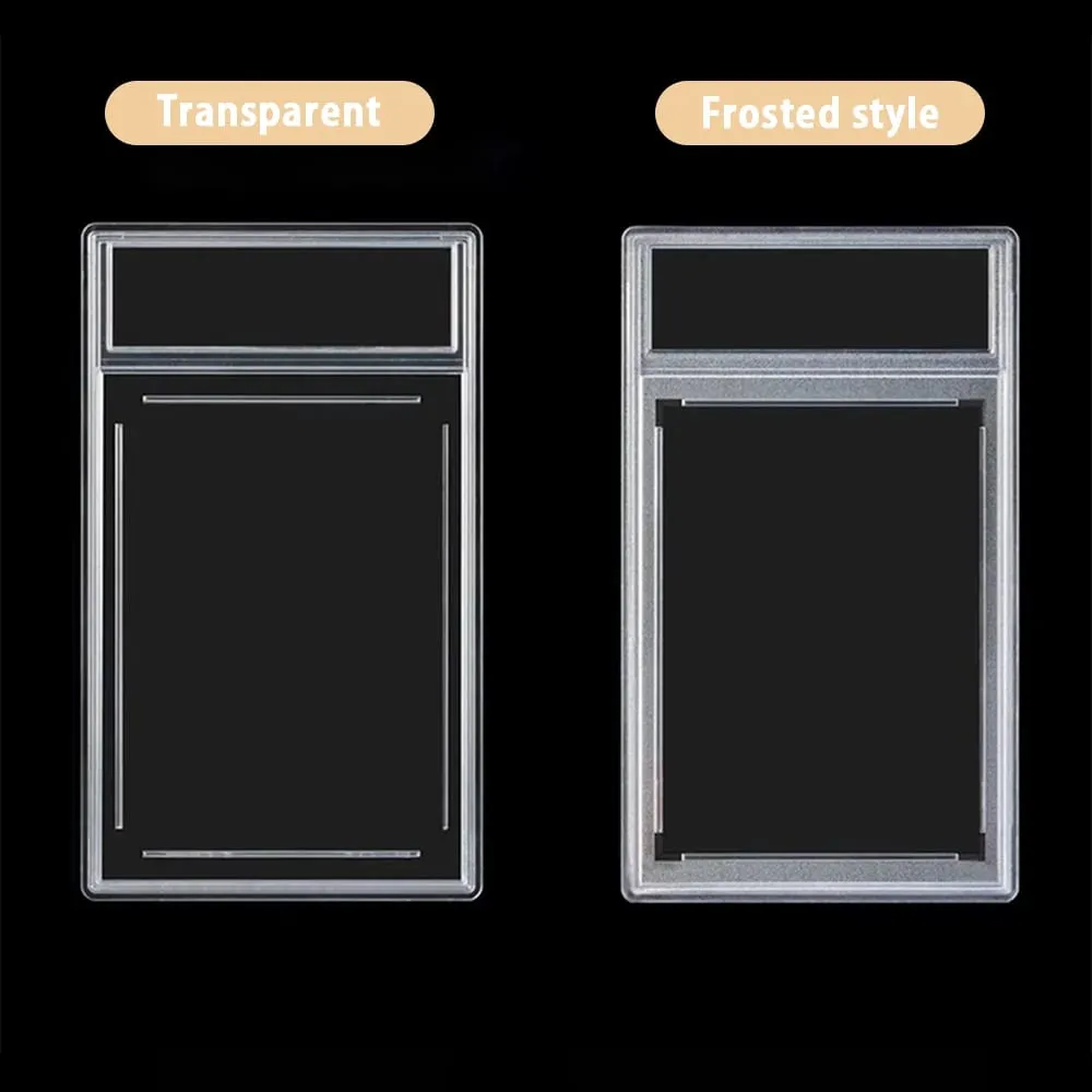 5PCS Frosted Frame and Transparent Type Storage Anti-UV Card Brick for Collector-Grade Protection for Card Slabs — image 1