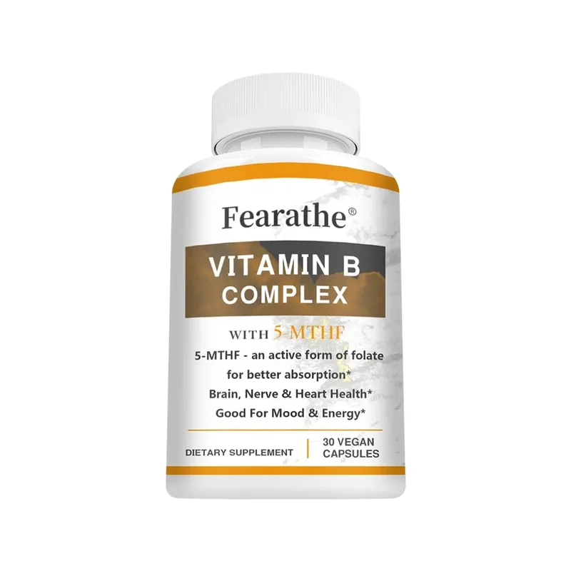 Vitamin B Complex with 5-MTHF Folic Acid for Immune System and Energy Support Brain Nerve and Heart Health — image 8