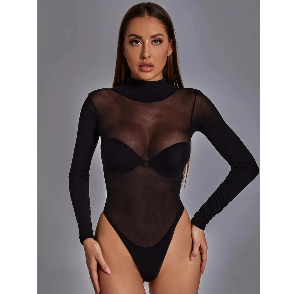 One-piece Bodysuits For Women Exotic Erotic Transparent Jumpsuit Night Club Party Wear Erotic Tight Lingerie Female Sleepwear — image 5