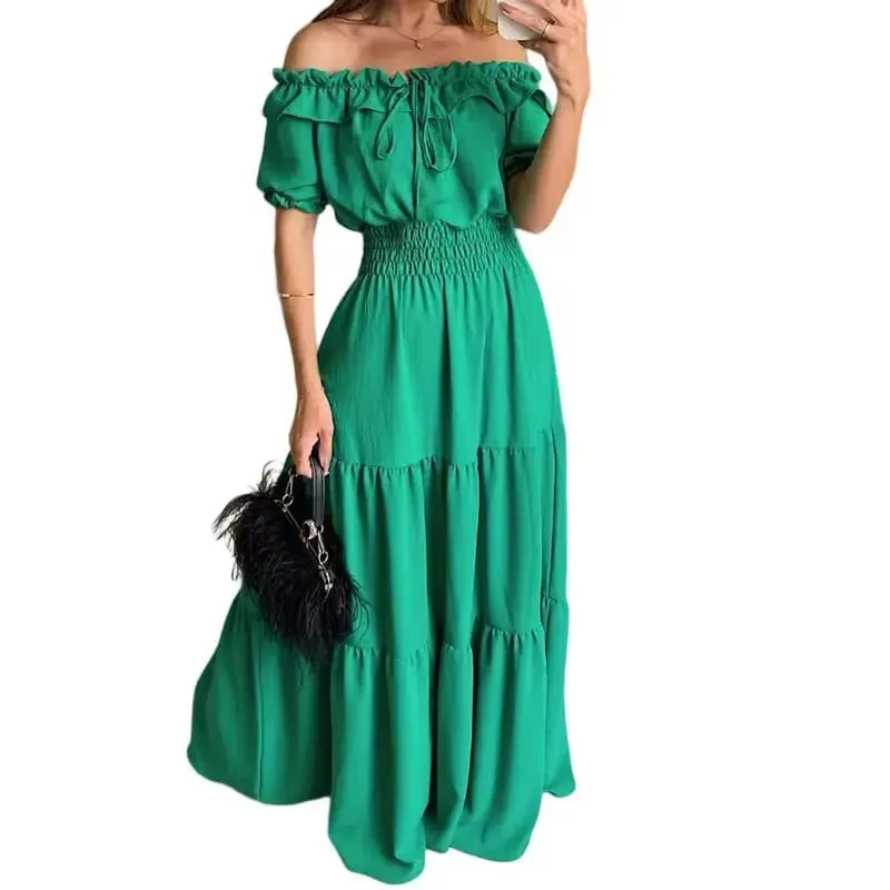 Summer New Arrival Color Solid Boho Dress Women Fashion Elegant Beach Party Club Dress Casual Maxi Dresses For Woman Clothing — image 10