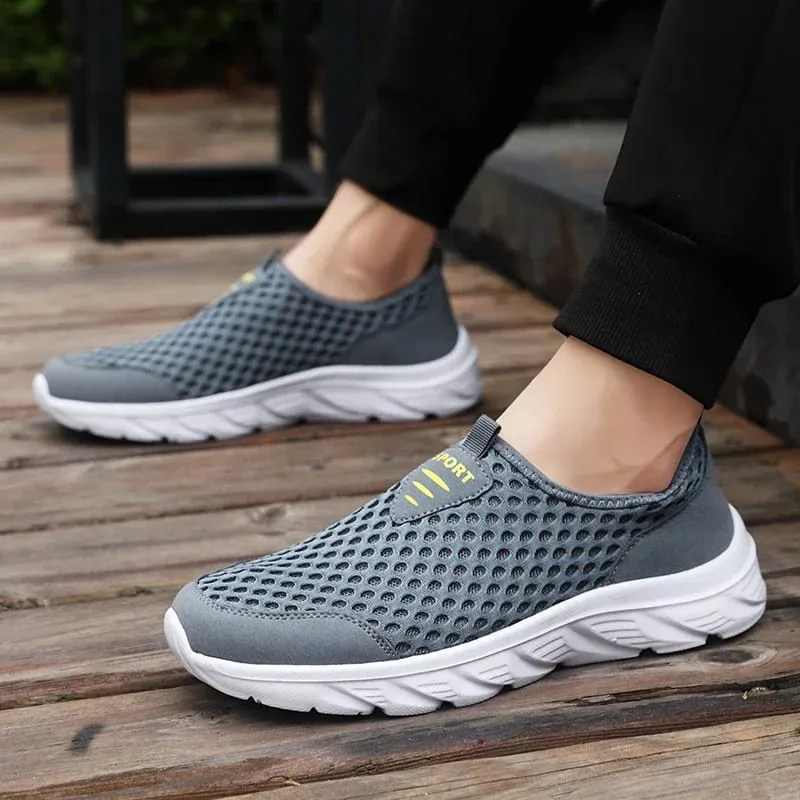 Breathable Men's Casual Sneakers Lightweight Men Vulcanized Shoes Outdoor Male Loafers Soft Big Size Casual Shoes Non-slip Flats — image 4