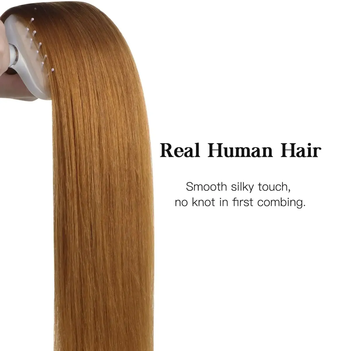 8Pcs/set with 18 Clips on The Whole Head Straight Hair Clip In Extensions Real Human Hair In 30# Hair For Women — image 3
