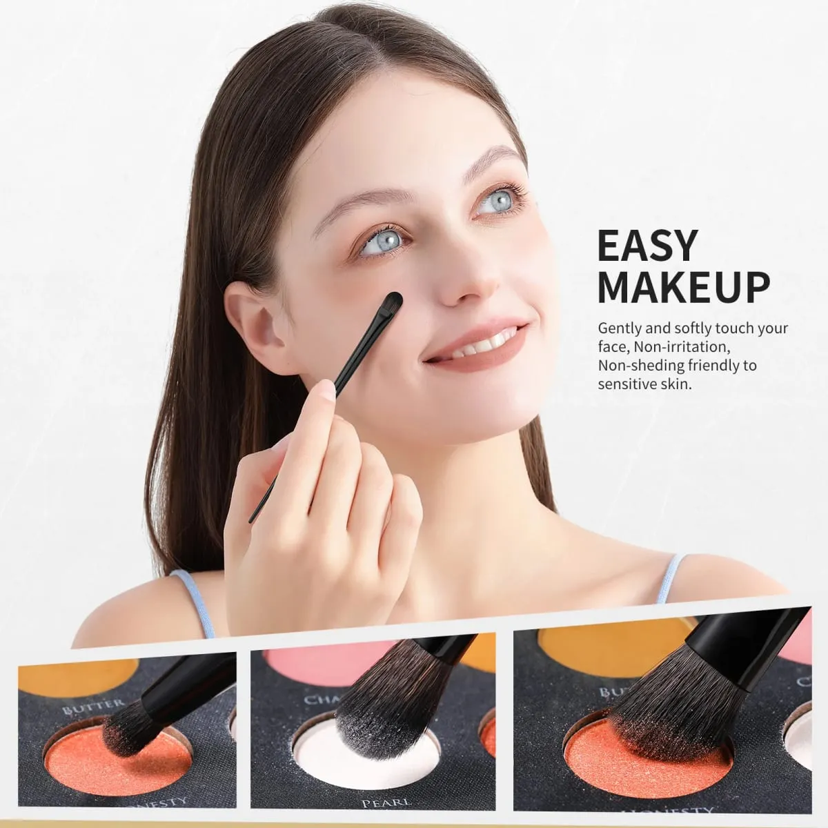 Docolor Makeup Brushes Set Professional 30Pcs OBSIDIAN Powder Foundation Contour Blush Concealer Eyeshadow Eyeliner Eyebrow