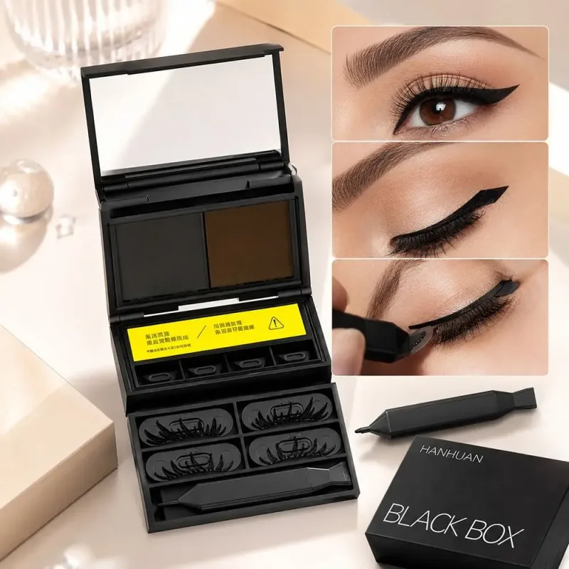 Waterproof Eye Makeup Stamping Pen Set Long Lasting Smudge Resistant Lower Lash Stamp Portable Ultra Fine Eye Makeup Tools